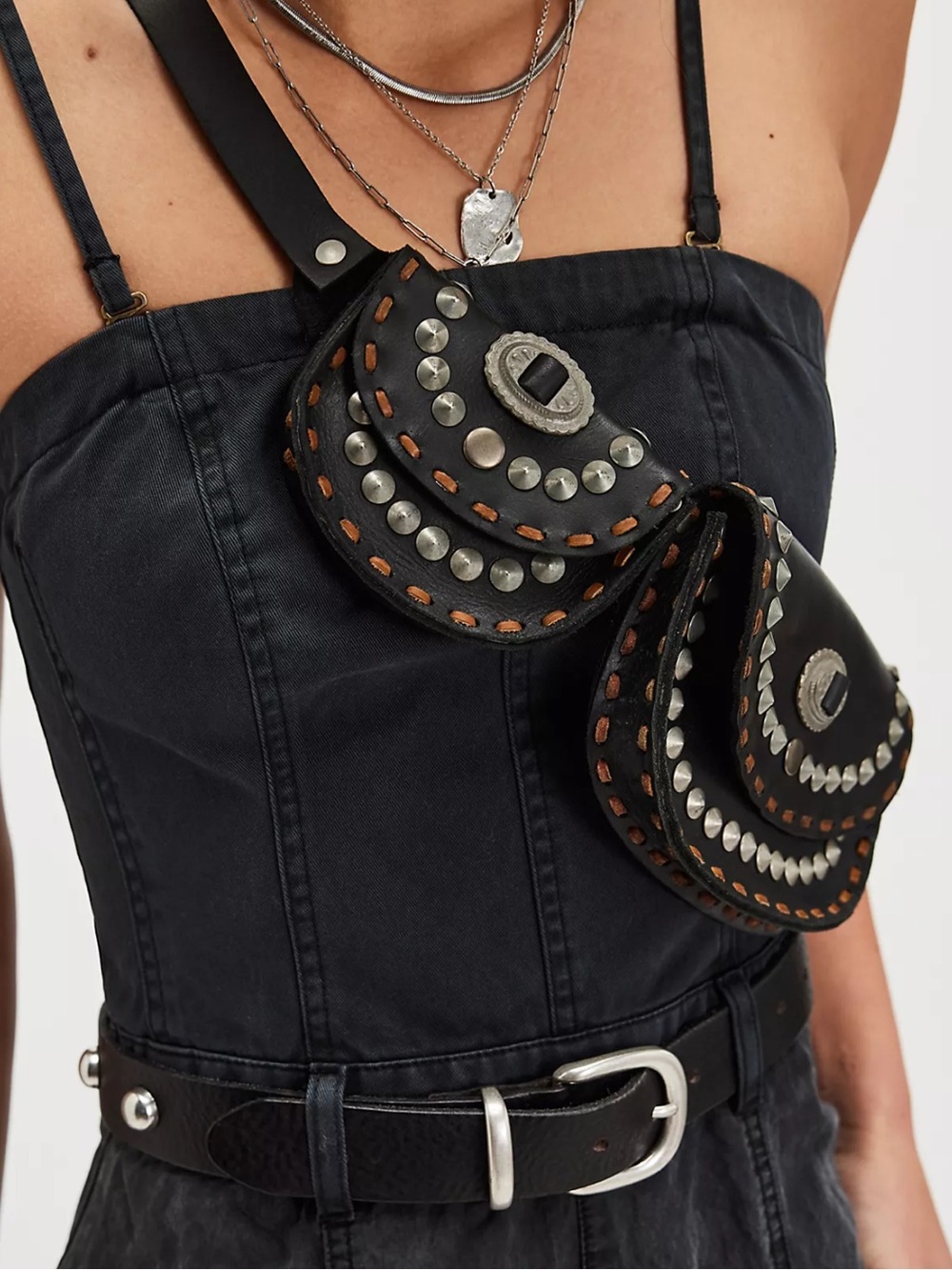 Free people Lucky Stars Pocket Belt Sz M/L